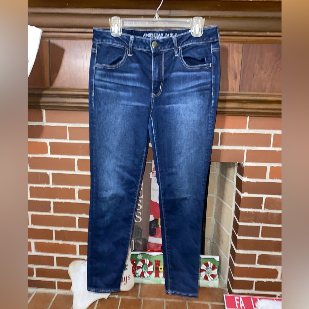 American Eagle Outfitters Women's Dark Blue Jeans